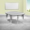 Flash Furniture Oval 47.5 W, 76 L, 30.25 H, Chrome, Laminate, Particleboard, Steel, Grey XU-GRP-A3048CON-48-GY-T-A-GG - alternate 1